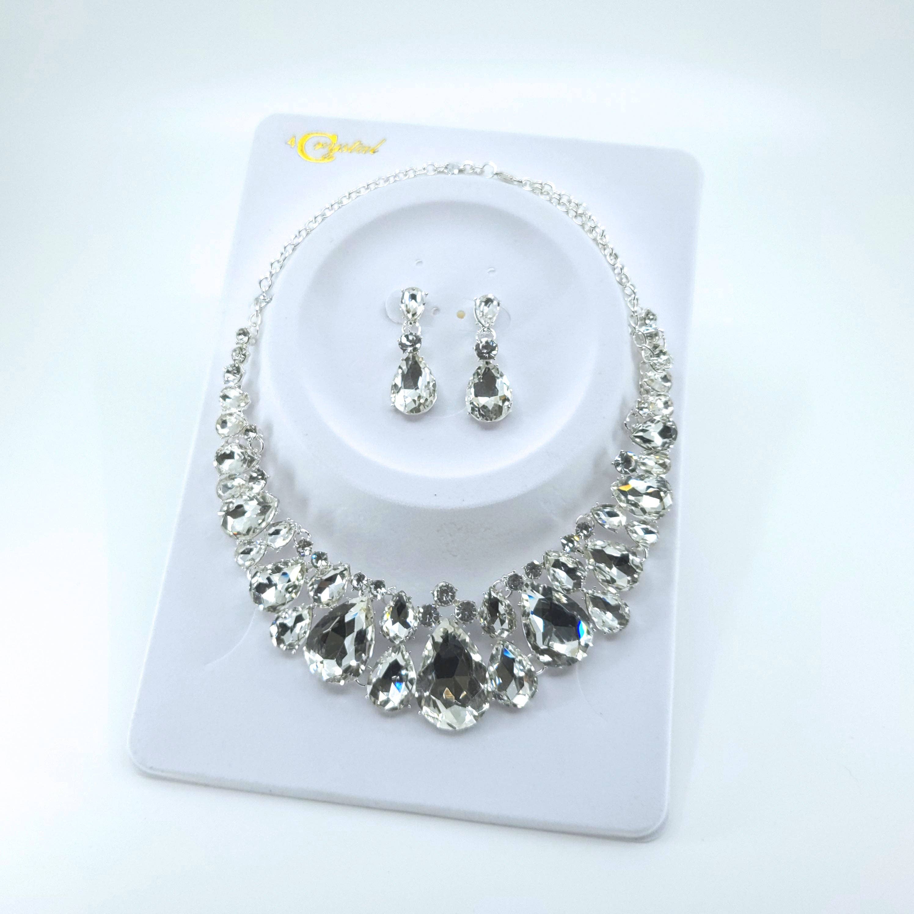 TAPA fashion - Wholesale Jewelry Set - Crystal Necklace Earring Set FJN362 (1PC)17