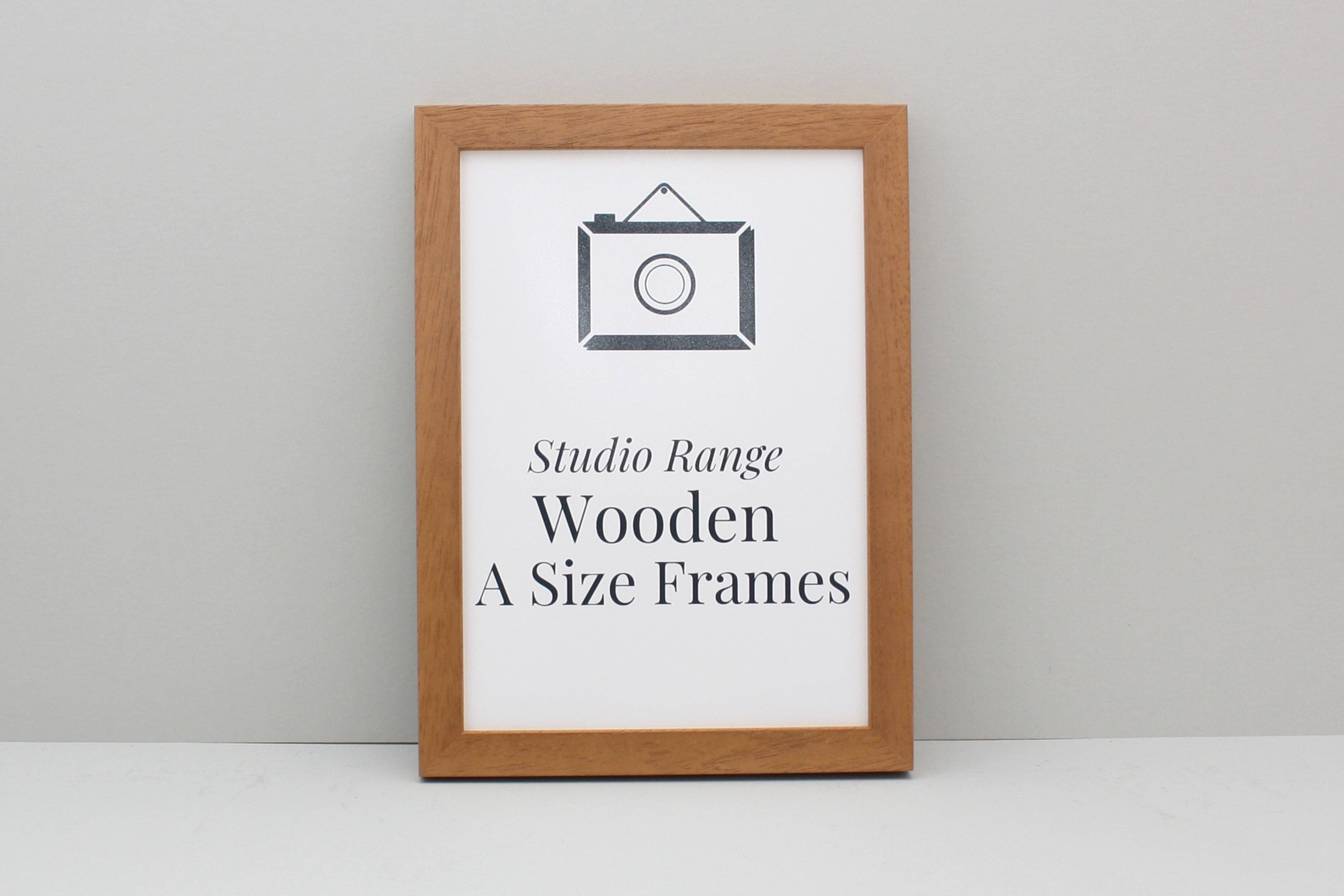 Photoframesandmore – wholesale Picture frame – Oak Colour A-Size Frames - A1, A2, A3, A4 Size Wooden Poster Frame4
