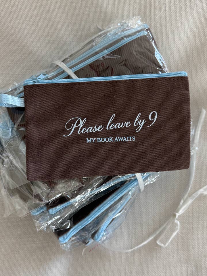 My Book Awaits 📖 Mini Bookish Zipper Pouch for wholesale by Well Versed Goods