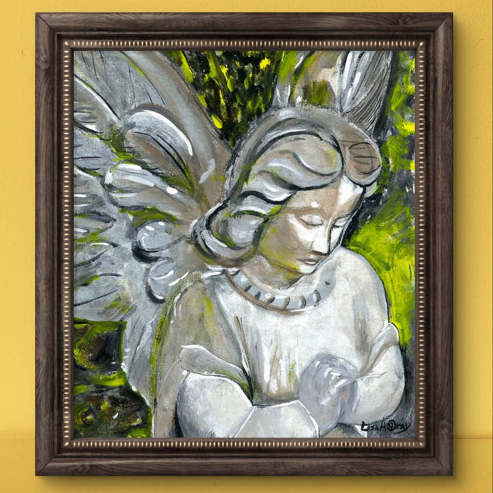 House Candy Wall Art | Lisa Alex Gray – wholesale Art print – Angel in Prayer – Tranquil Spiritual Wall Art Print 4