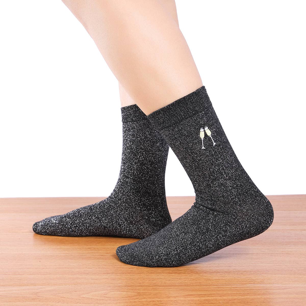 Tites Chaussettes - Wholesale Socks - Women's - High Glitter Party Socks for Women I 35-413
