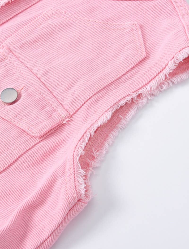 EmberLoom - Venta al por mayor Chaleco de abrigo - Mujer - Chaleco vaquero blanco sin mangas4