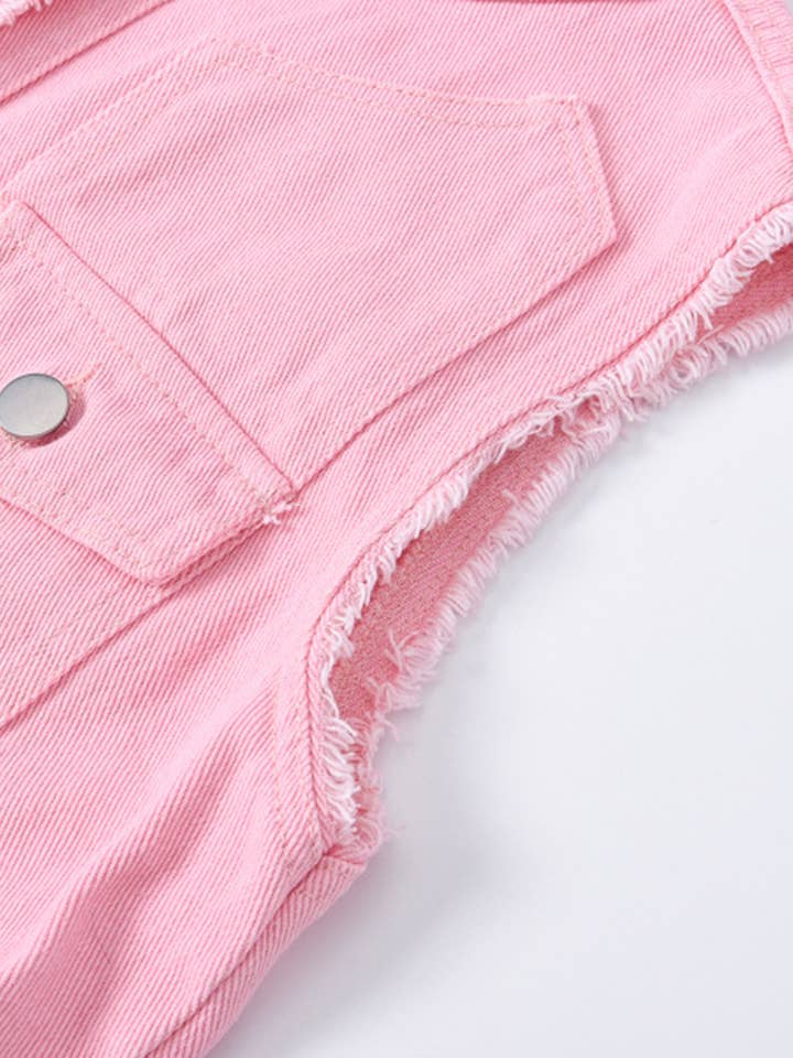 EmberLoom - Venta al por mayor Chaleco de abrigo - Mujer - Chaleco vaquero blanco sin mangas4