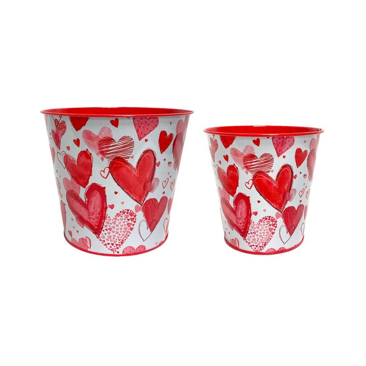 Cupid Hearts Metal Pot Cover - Valentine's Day for wholesale by Jacobson
