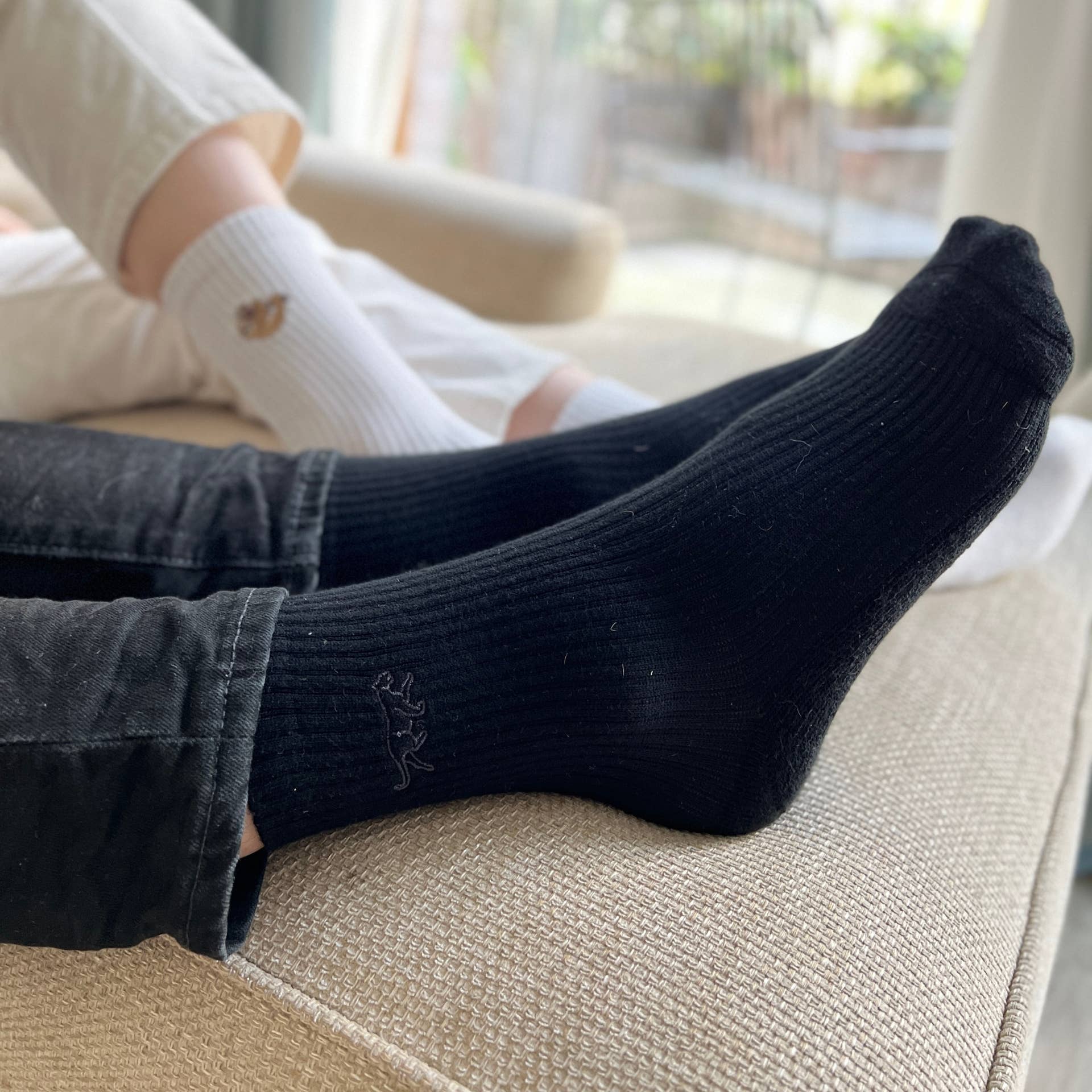 Bare Kind Socks - Wholesale Socks - Unisex - Black Panther Socks | Ribbed Bamboo Socks | Black Socks6