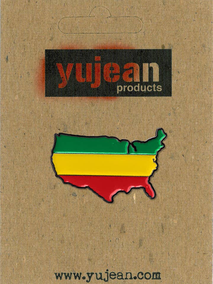 E1165 Rasta USA Emaille-Pin für den Großhandel von Yujean