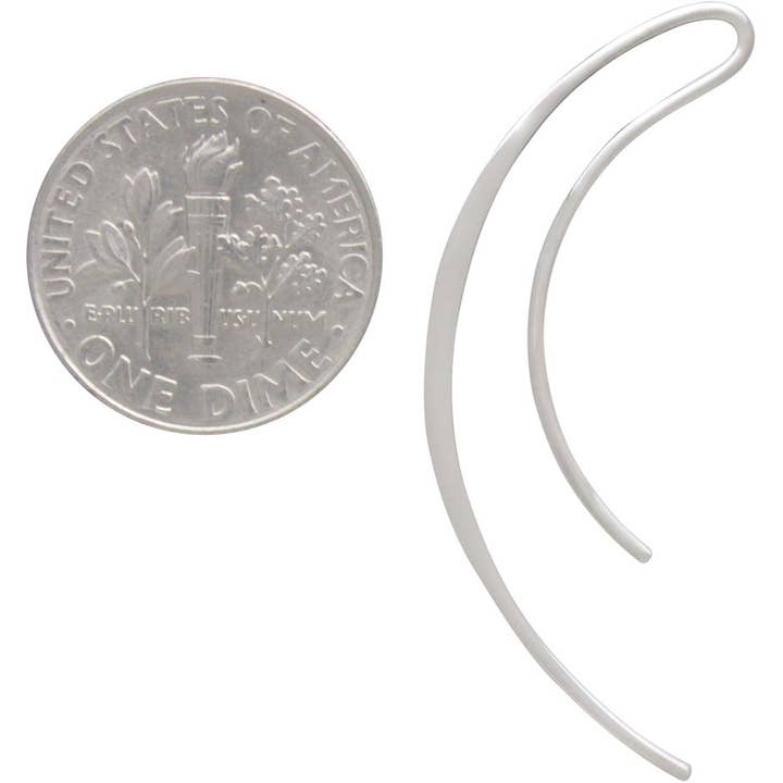 Nina Designs – wholesale Hoop-örhängen – Sterling Silver lång Swooping båge örhängen 40x15mm