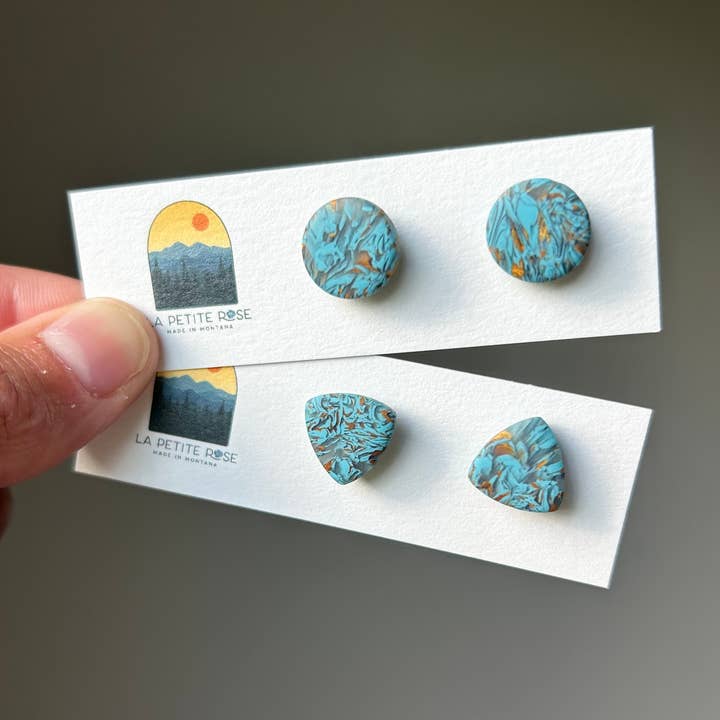 Brincos de Argila com Falso Turquesa, Traje do Sudoeste por atacado de La Petite Rose LLC