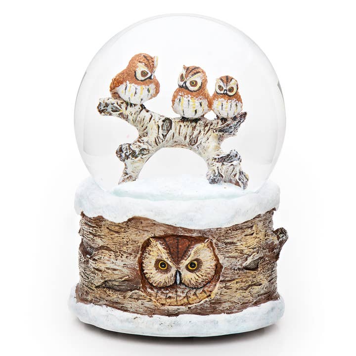 Musical Owl Glitterdome for wholesale by Roman