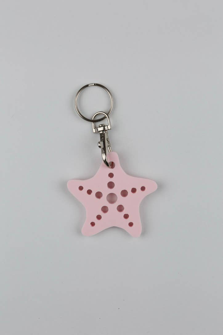 Made Happy Gifts - Wholesale Keychain – Child - Mermaid Alphabet, Shell and Starfish Keyrings *REFILL PACK*6