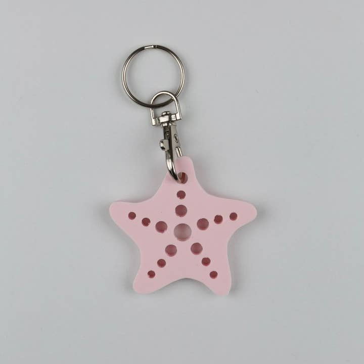 Made Happy Gifts - Wholesale Keychain – Child - Mermaid Alphabet, Shell and Starfish Keyrings *REFILL PACK*6