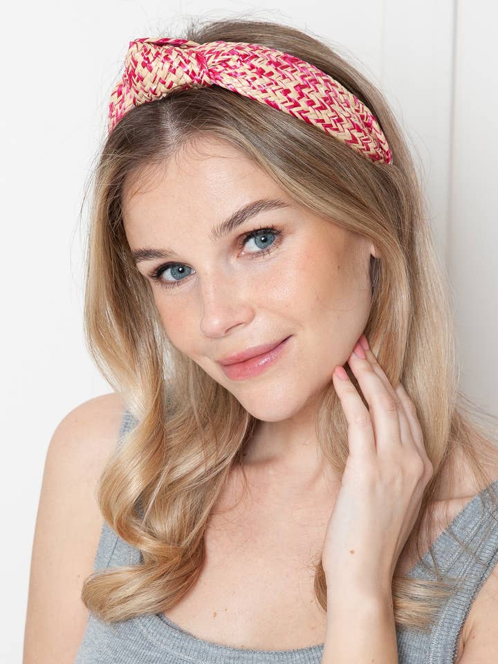 MIXED COLOR WIDE KNOTTED HEADBAND | 40HB124 for wholesale by JOSSLYN by wall to wall