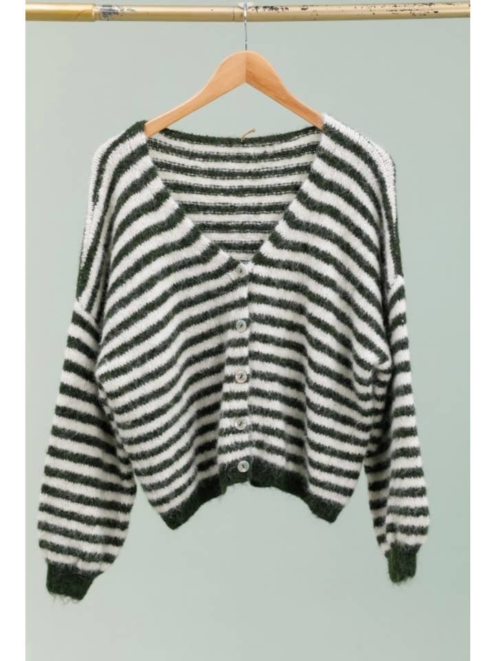 LÉA & LUC - Wholesale Cardigan - Women's - Striped cardigan REF. 5106212