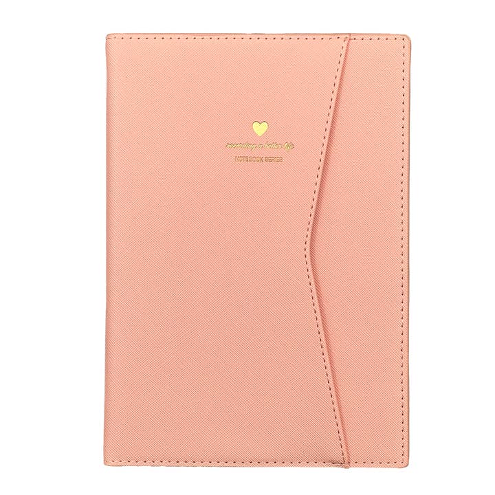 Journal de mode LIFE en similicuir avec couverture de manche (rose) L pour la vente par Victoria's Journals