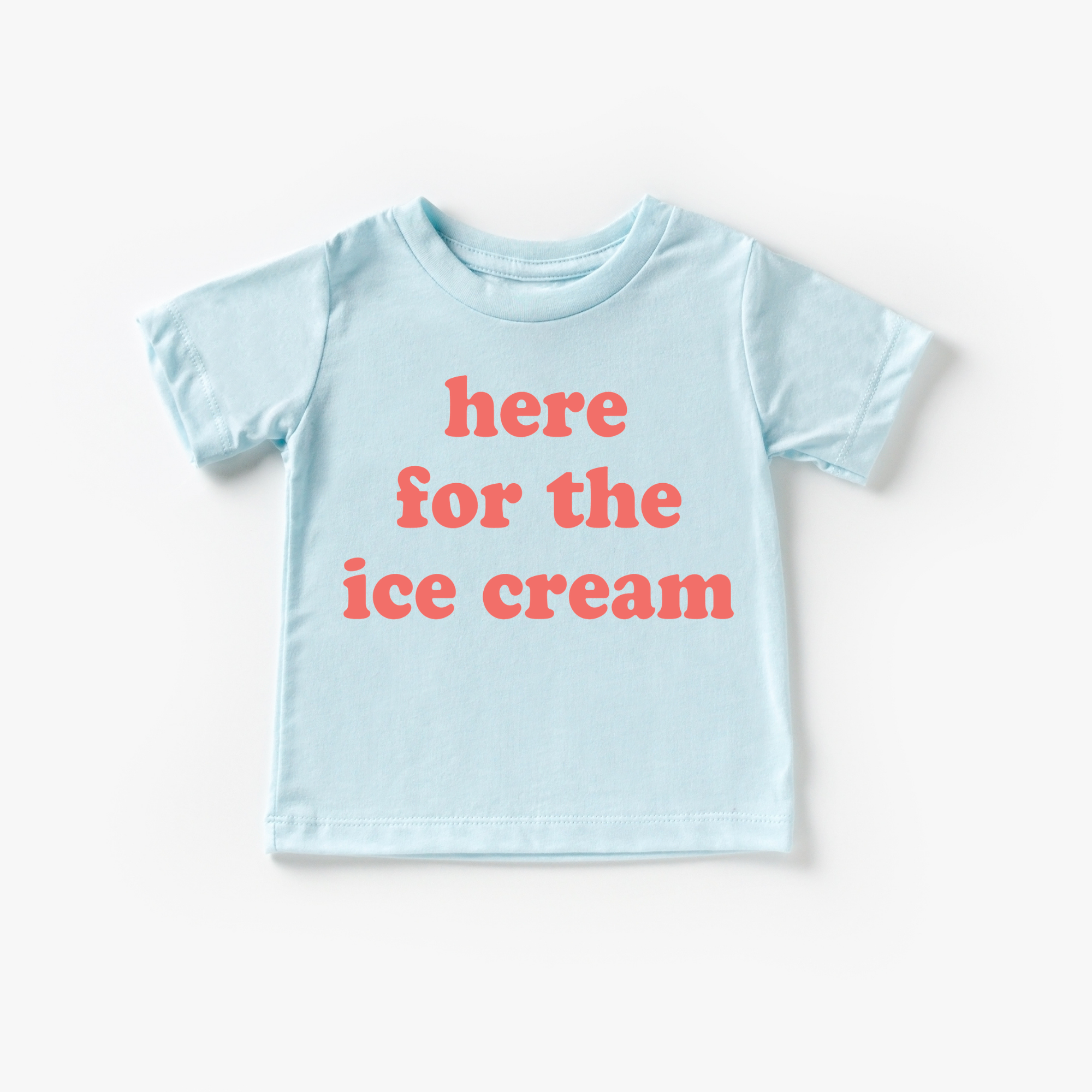 Benny & Ray Apparel - Wholesale Screen Printed T-Shirt - Kids - Here for the Ice Cream! Toddler and Youth Summer Shirt18