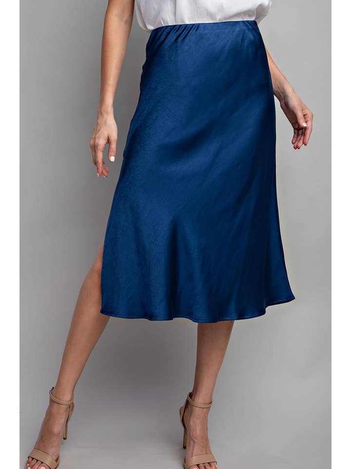 Peace Love Line - Wholesale Skirt - Women's - SLI4059 - SATIN MIDI SKIRT14