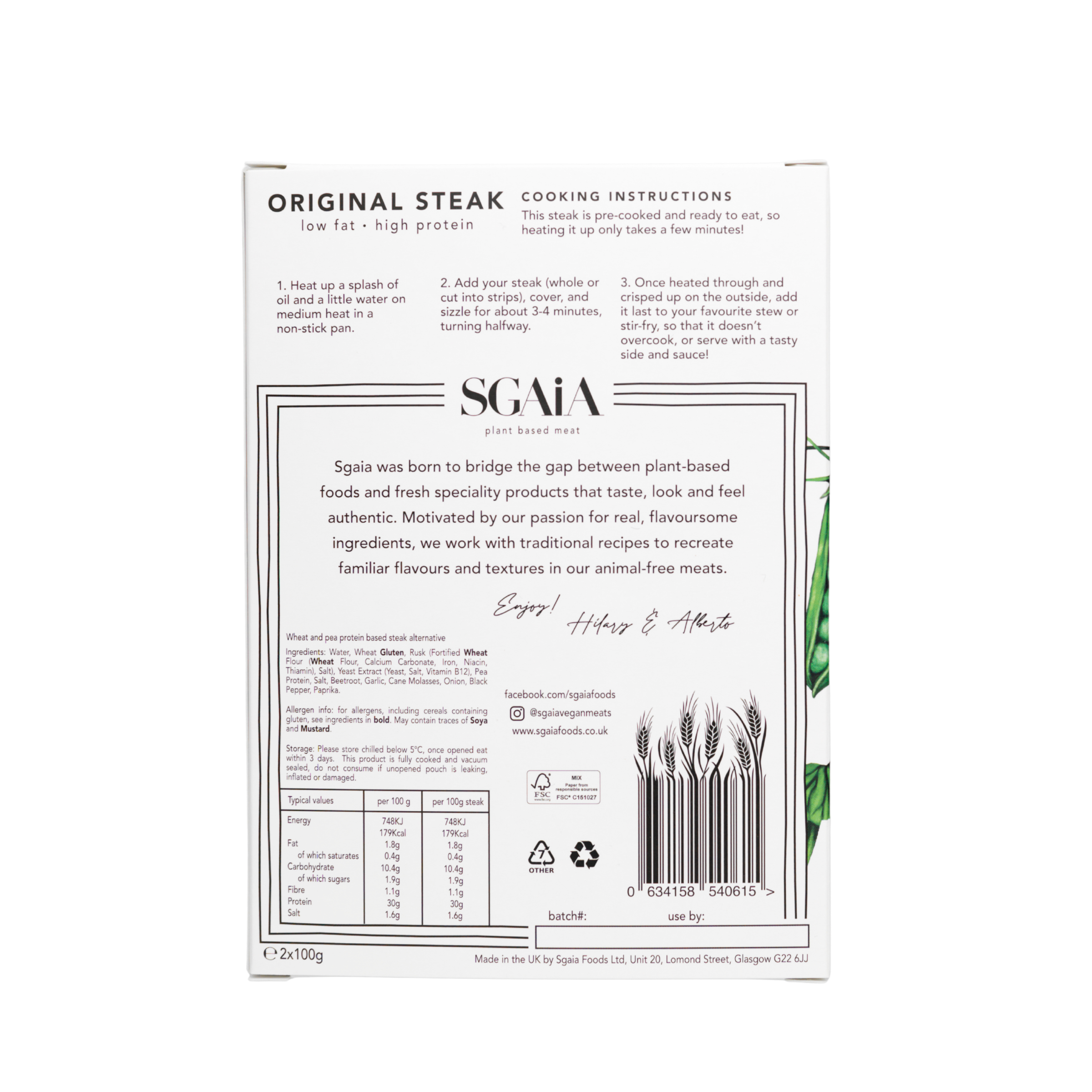 Sgaia Foods - Vendita all'ingrosso Pasti pronti a lunga conservazione - Bistecca vegana dal gusto originale (2x100g)4