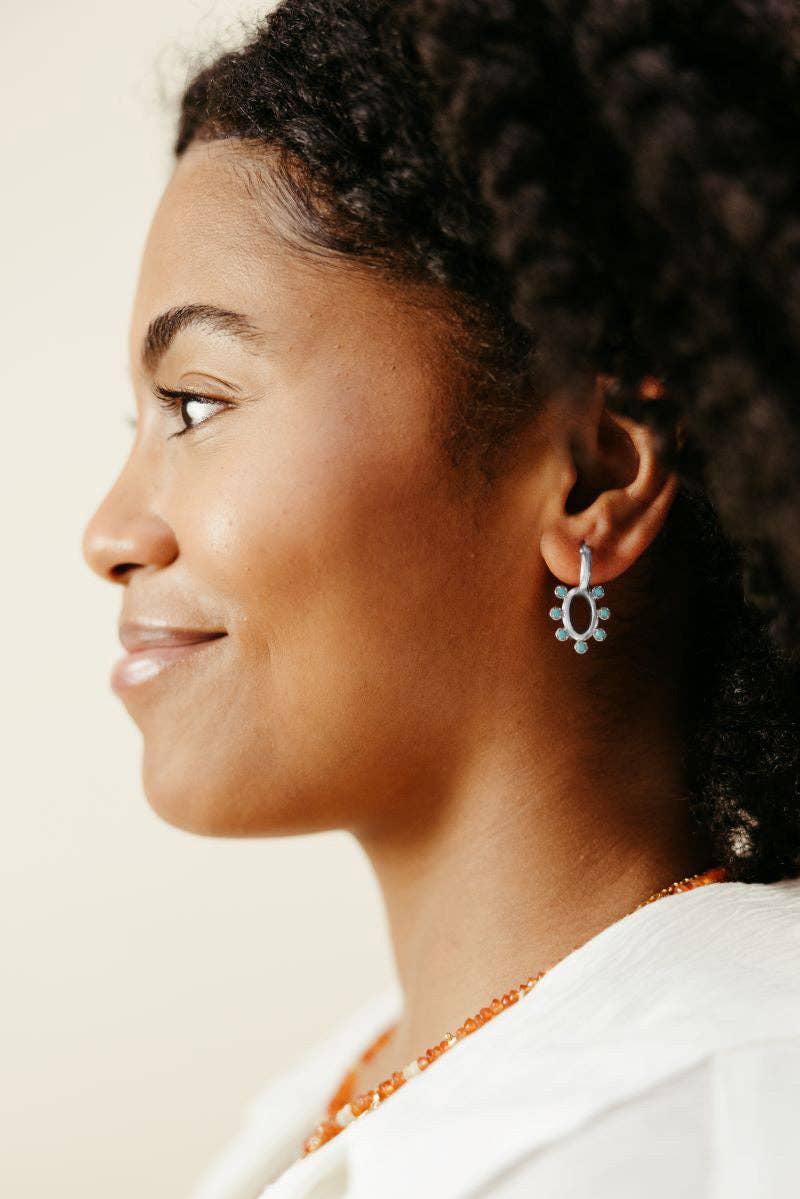 Sierra Winter Jewelry - Vente Créoles - Créoles Dolly - Turquoise2