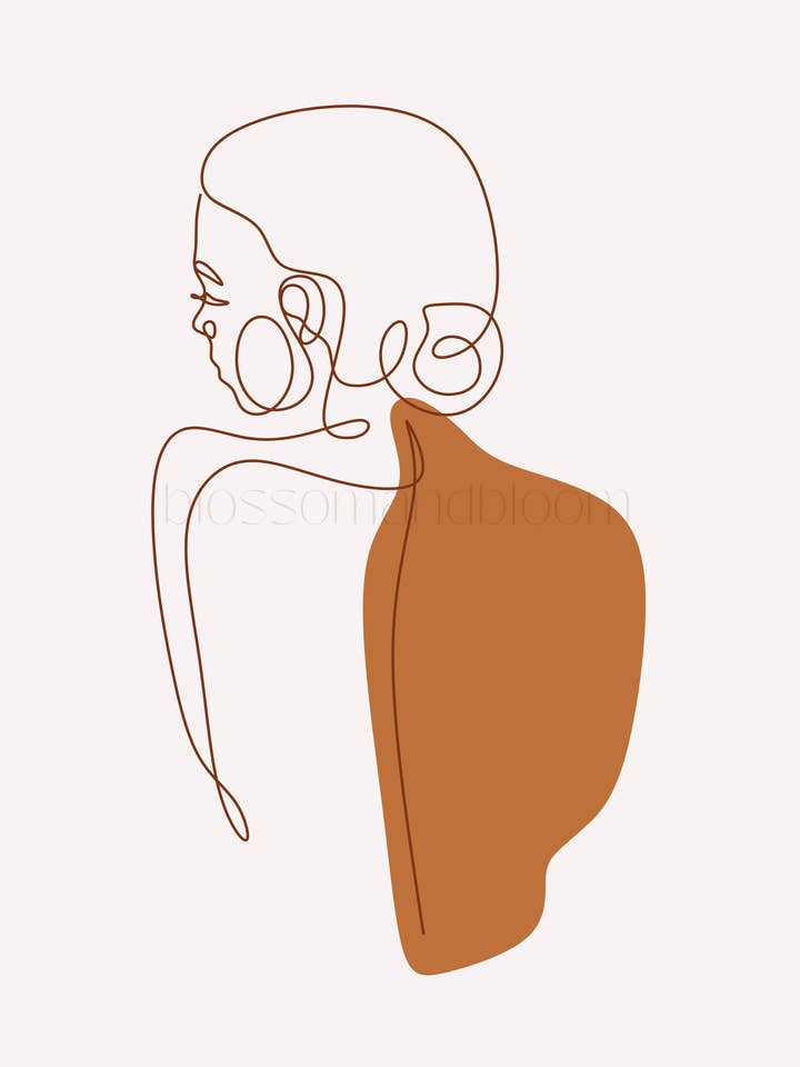 Line Art Portrait for wholesale by Blossom & Bloom