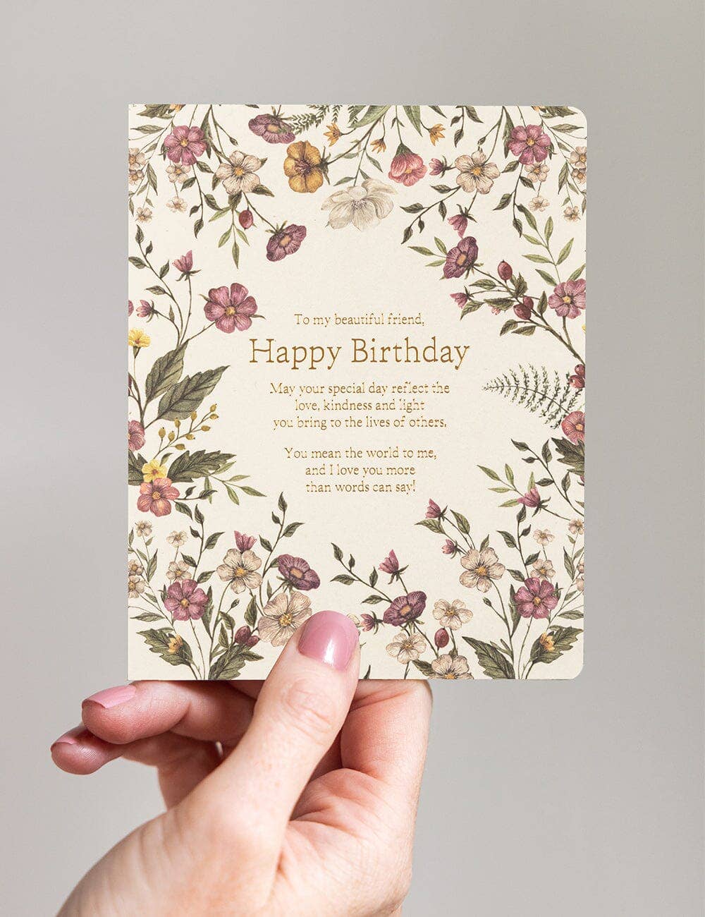 Bespoke Letterpress - Wholesale Birthday card - To My Beautiful Friend - Happy Birthday1