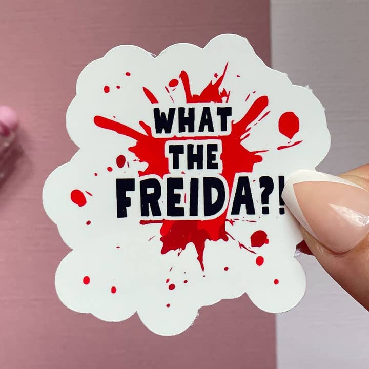 Quel est l'autocollant sanglant de Freida, découpé, en vinyle, amateur de livres pour la vente par KSDESIGNS
