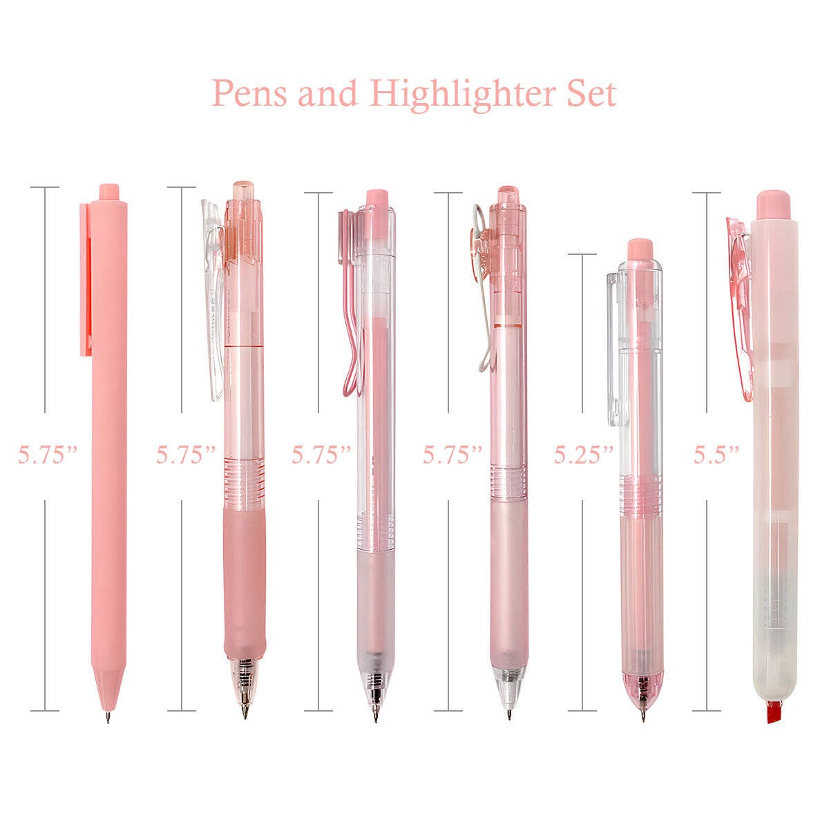 Wrapables.com - Wholesale Pen - Wrapables Retractable Rollerball Pens and Highlighter Set 622