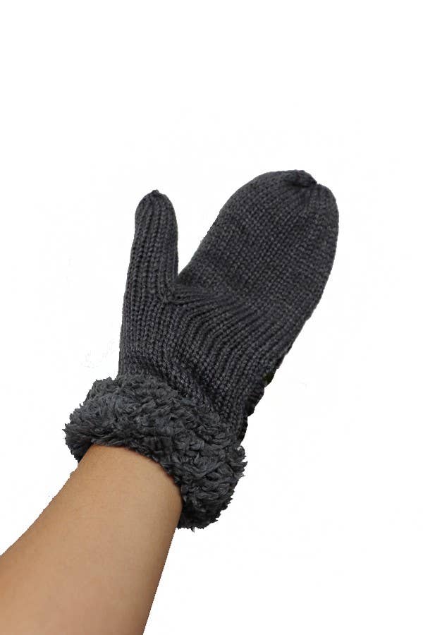 Cap Zone - Wholesale Mittens - Women's - Fleece Cuffed Knit Winter Mittens1