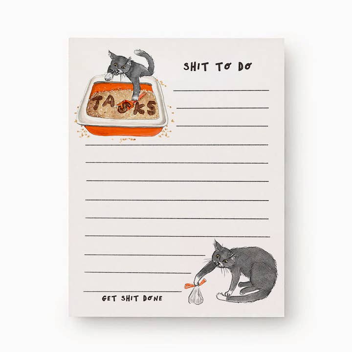 Liyana Studio - Wholesale Notepad - Cat Shit To Do Notepad - To-do List Notepads6
