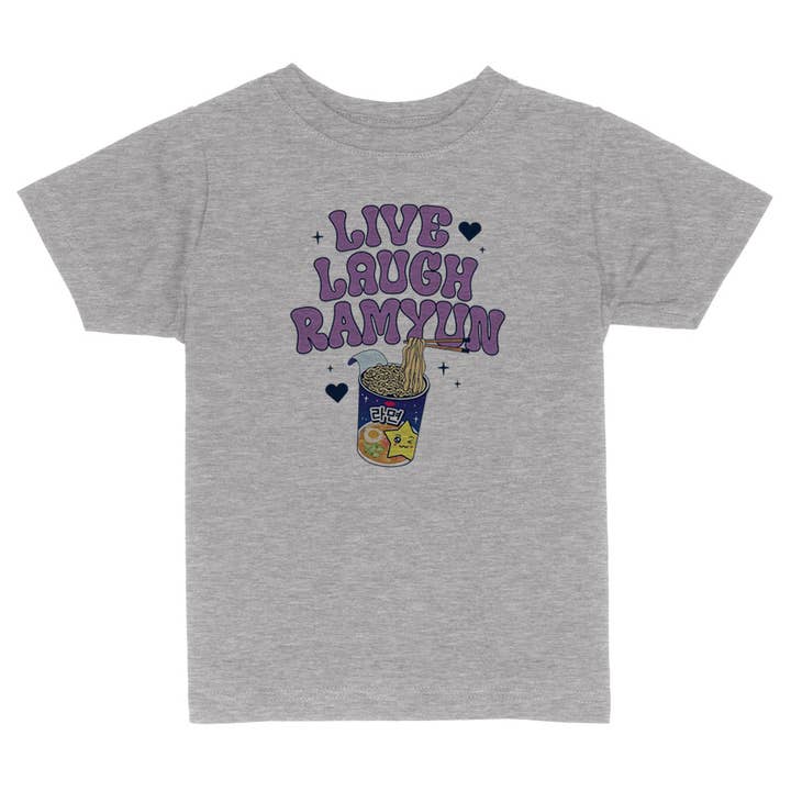 Itsy Bitsy Bella Co - Wholesale Screen-printed t-shirt – Kids - Live Laugh Ramyun Toddler and Youth Shirt3
