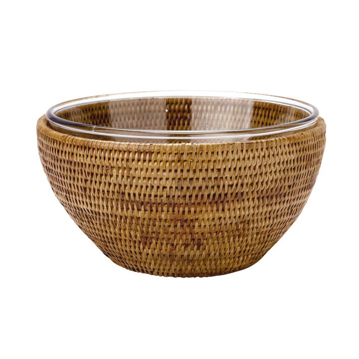 Set ciotola Pranzo in Rattan e Pyrex Honey per la vendita all'ingrosso da parte di Pagan