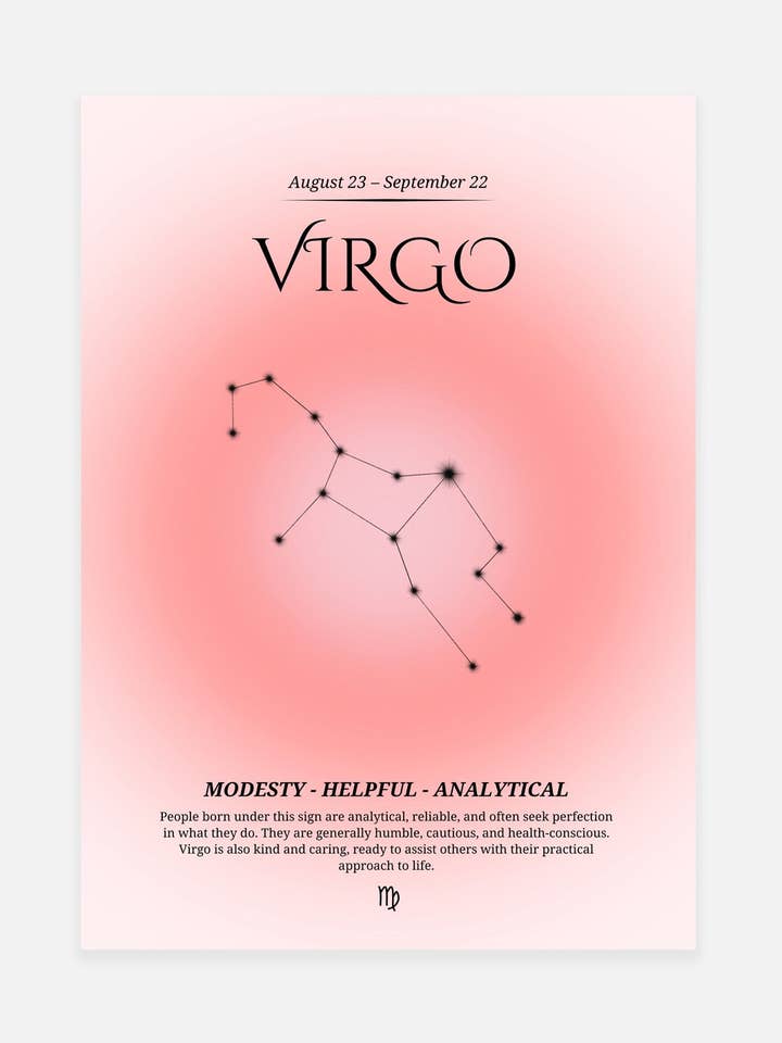 Virgo Constellation Print for wholesale by Noonstead