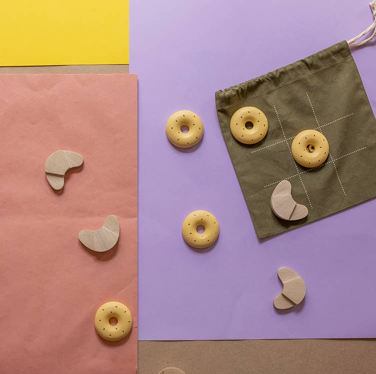 Babai - Vente Jeux de société - Croissant ou beignet ? Jeu Tic Tac Toe2