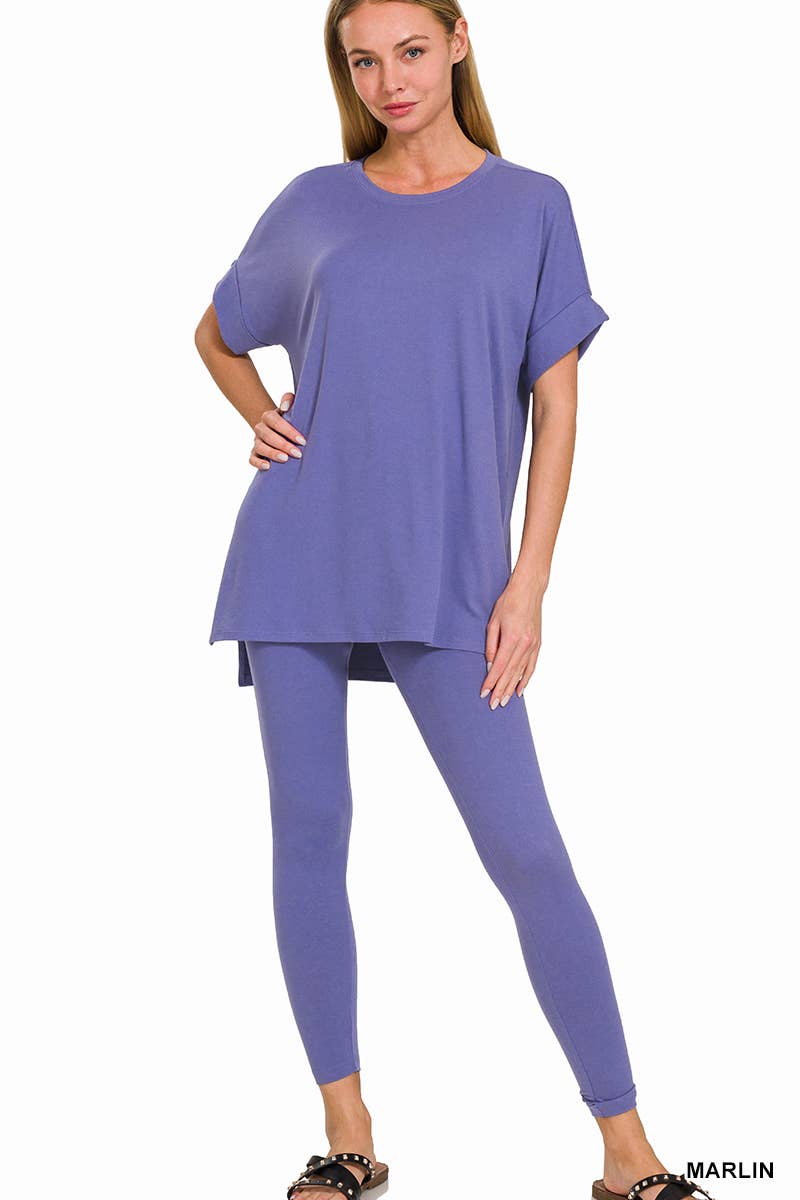 42POPS – Großhandel Loungewear-Set – Damen – Mikrofaser-Oberteil & Leggings 2-teiliges Set44