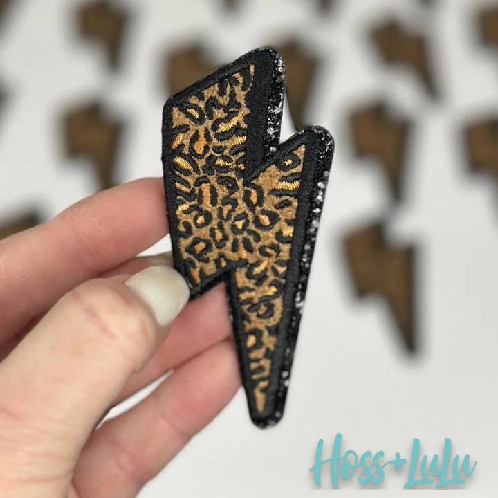 Stitched Originals - Wholesale Patch - Leopard Lightning Bolt Iron on Patch