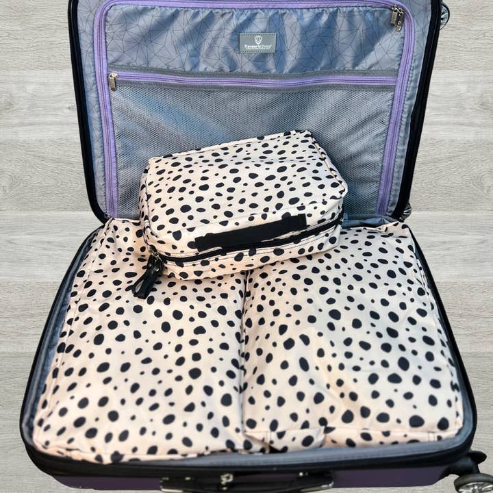 Cheetah Spot 3 Piece Travel Packing Cube Set for wholesale by Hang Accessories