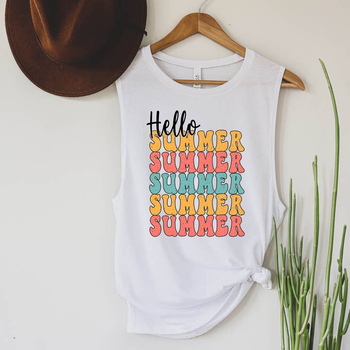 Répétition rétro Hello Summer pour la vente par Great Tees