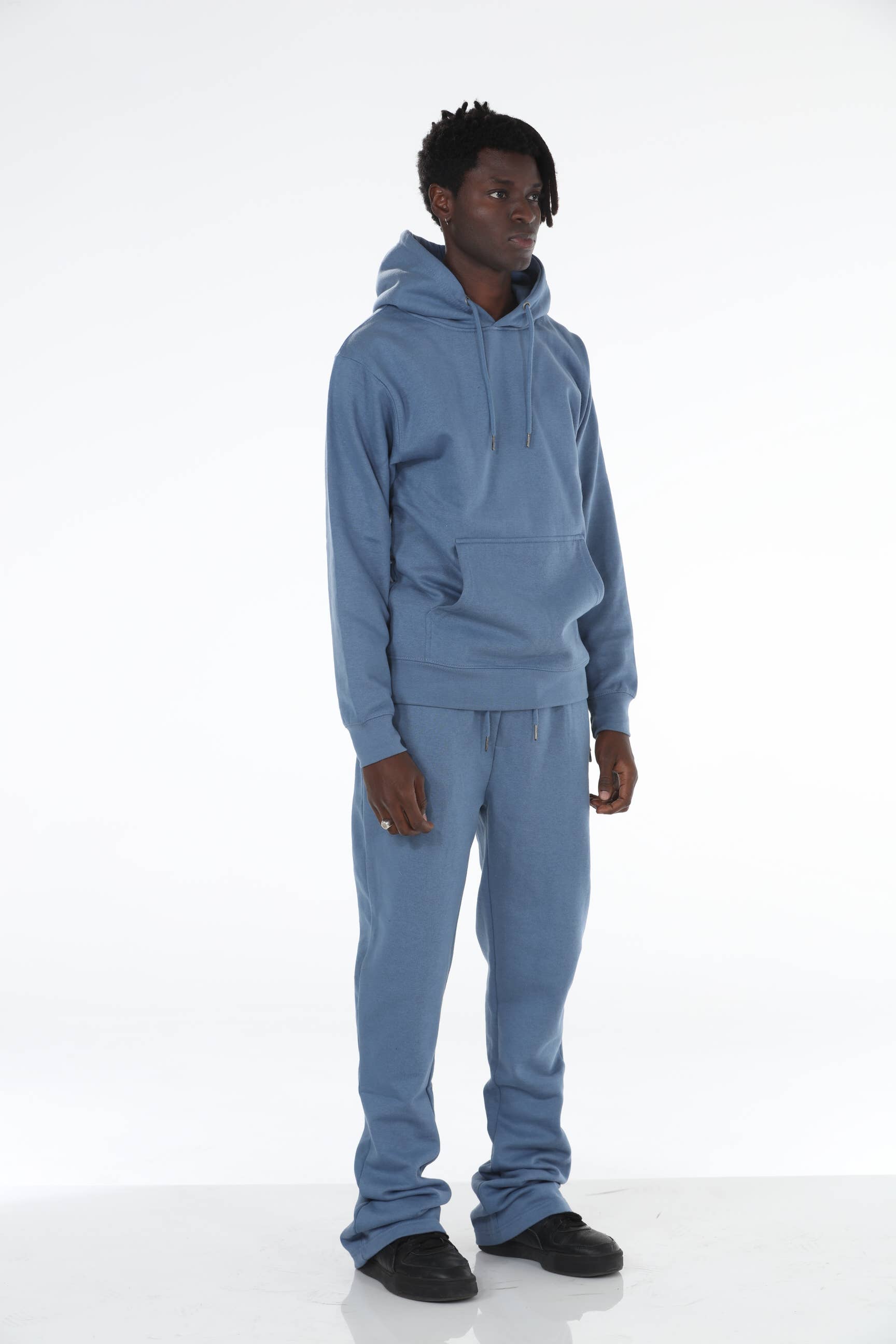 Stylo - Wholesale Tracksuit - Men's - Denim Blue Stacked Flare Sweatsuit7