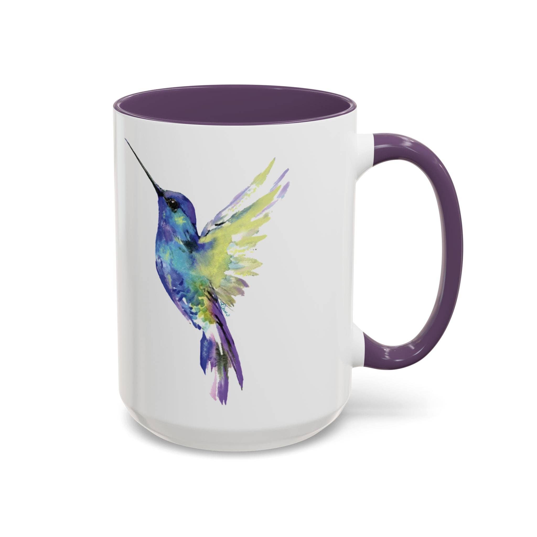 Blue Cava - Wholesale Coffee Mug - Hummingbird Two Tone Ceramic Mug - 11oz & 15oz8