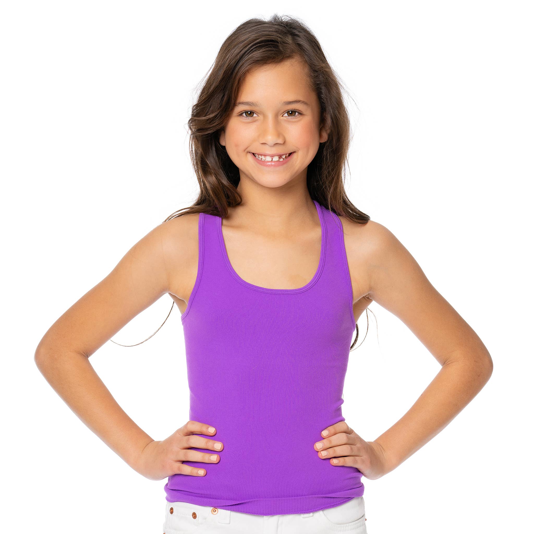 Malibu Sugar - Vendita all'ingrosso Canotta - Bambini - Canotta a Coste con Schiena a Vogatore Ragazze (7-10)12