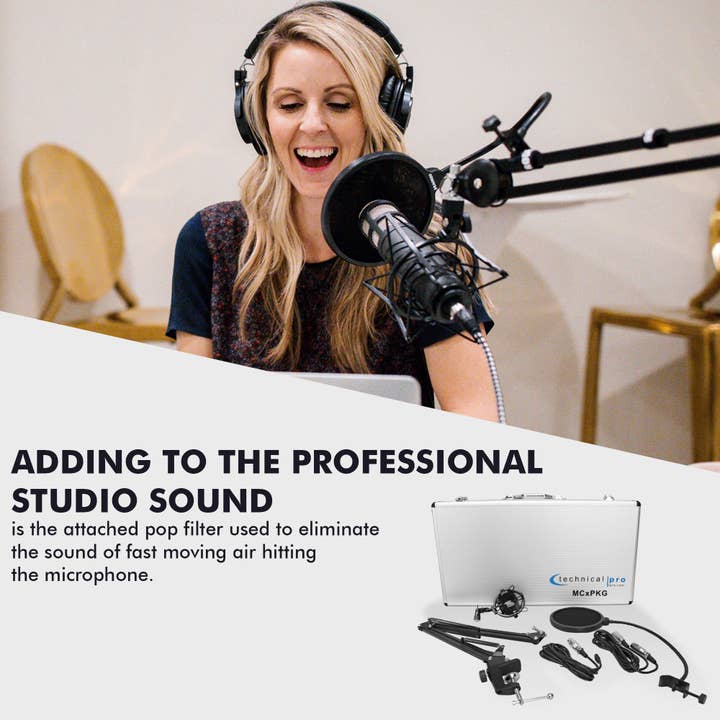 Technical Pro - Wholesale Musical instrument - Microphone Accessory Kit Starter Package w Cable, Mic Arm2
