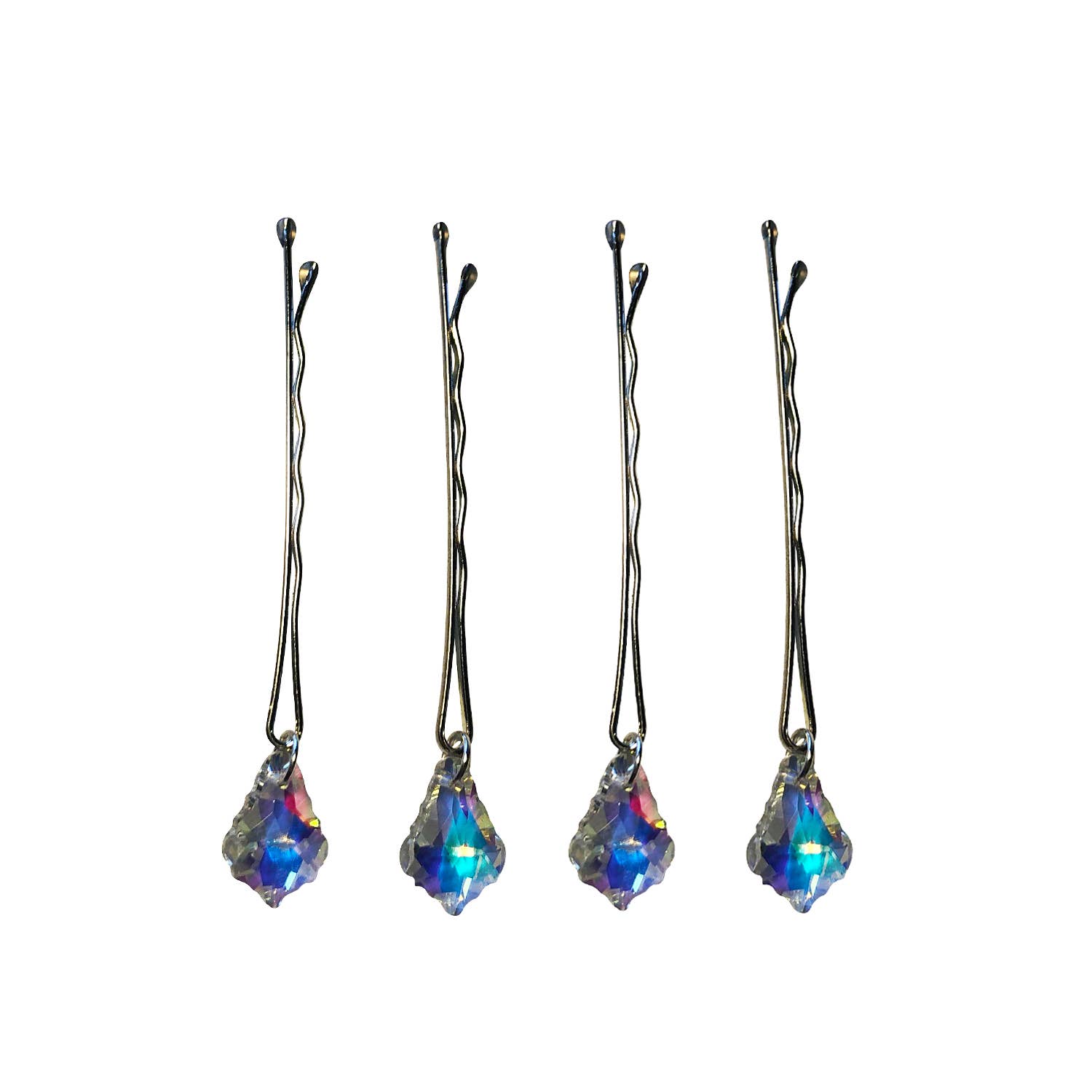 No Wallflower Project – wholesale Hair pin – Glass Chandelier Hair Pins (Set of 4)0