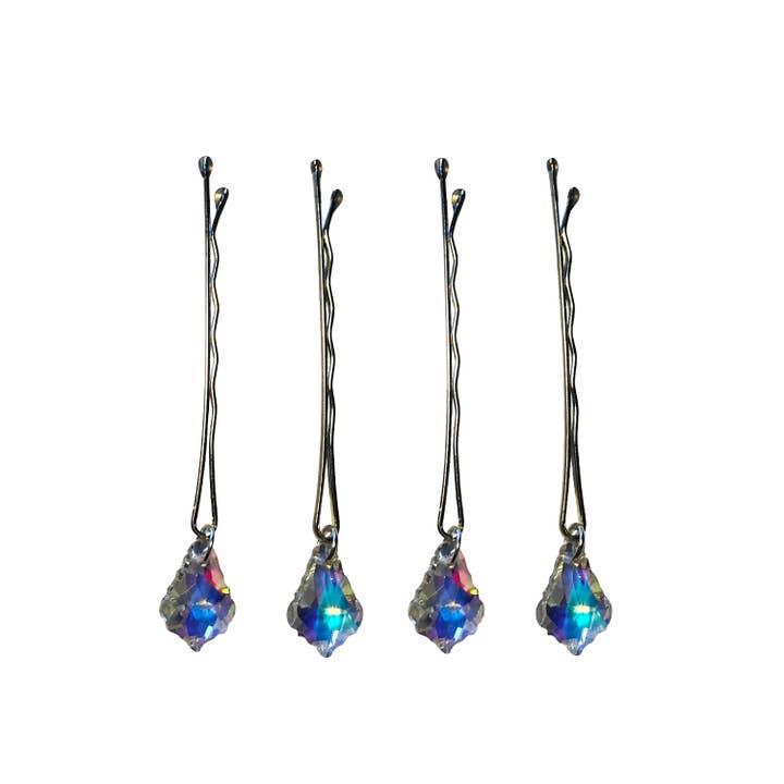No Wallflower Project – wholesale Hair pin – Glass Chandelier Hair Pins (Set of 4)