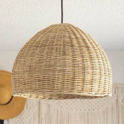 MEDIUM RATTAN PENDANT LIGHT for wholesale by Bacon Basketware