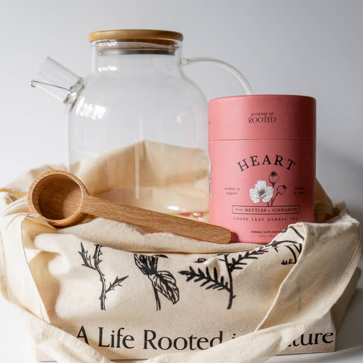 Growing Up Rooted - Wholesale Loose Tea - Heart Loose Leaf Herbal Tea | Emotional Wellness & Support6