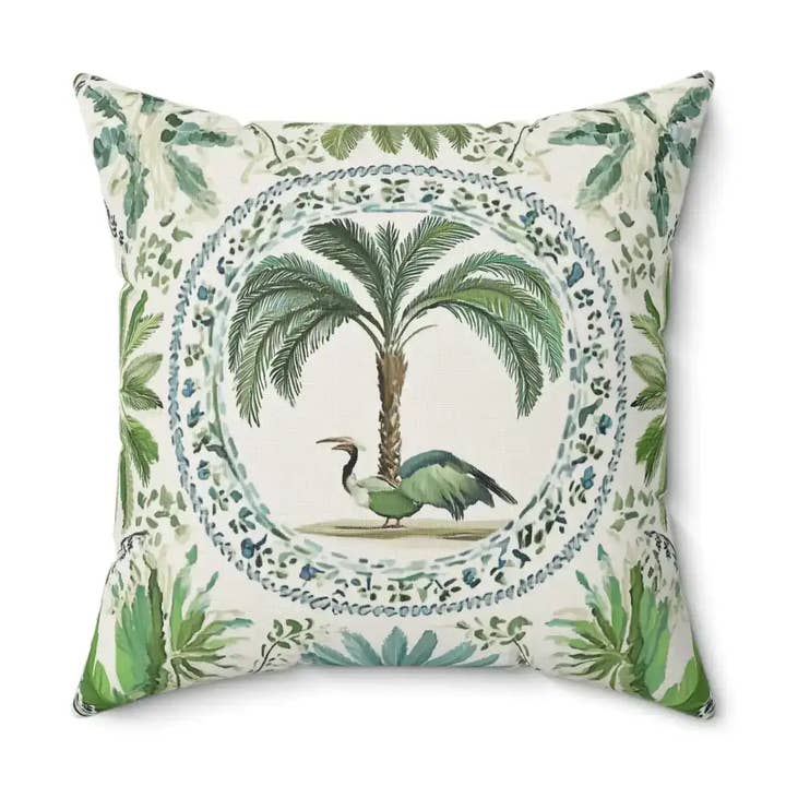 Tropische Reiger & Palm Sierkussen voor wholesale door Maia Homes