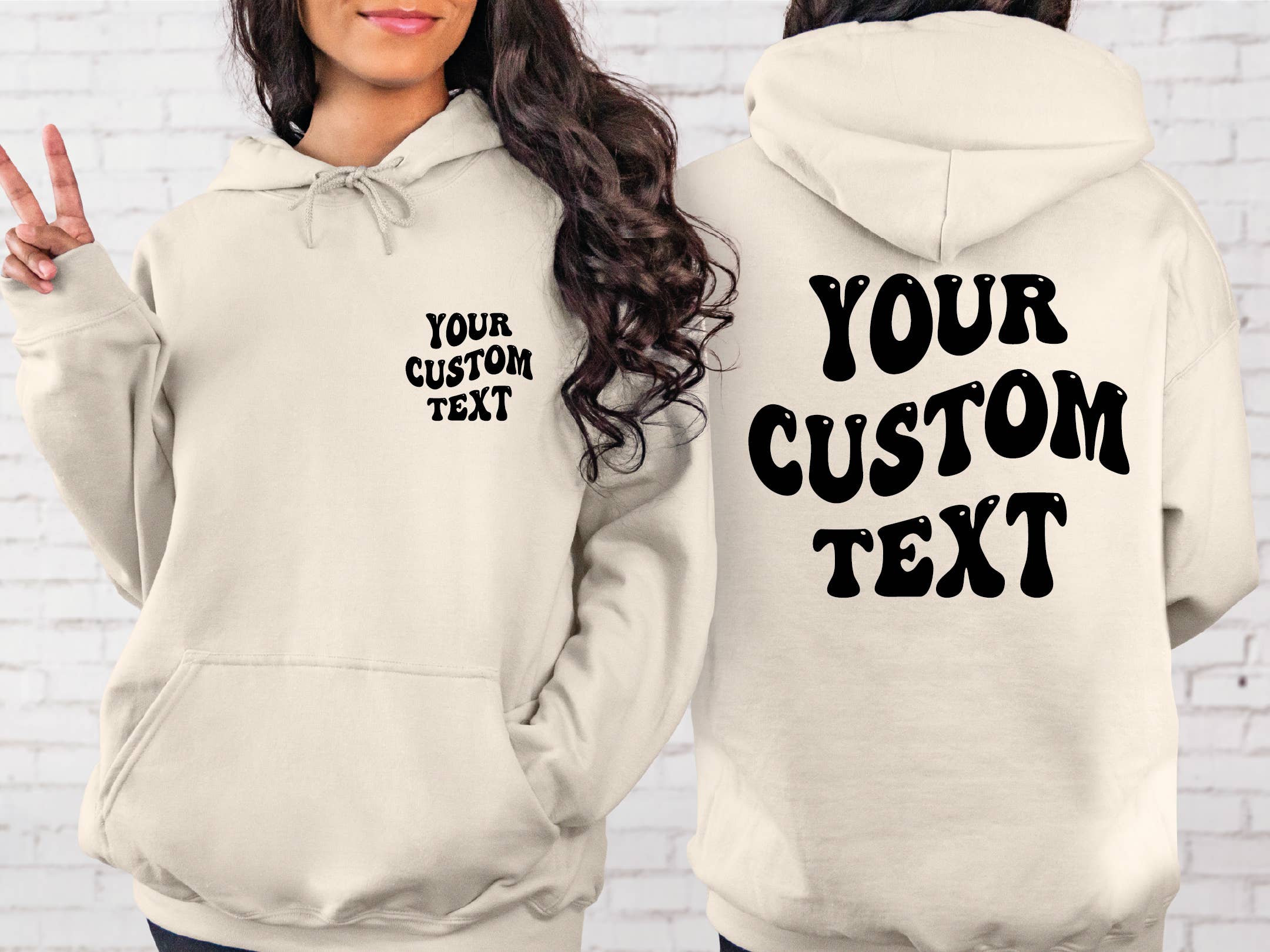 MAYA TX - Wholesale Graphic Sweatshirt - Unisex - Custom Sweatshirt and Hoodie, Your Text Custom Sweater X452