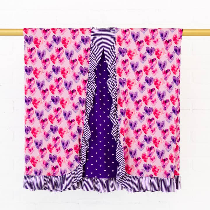 Color Me Cupid Ruffle Reversible Blanket for wholesale by Dreamiere