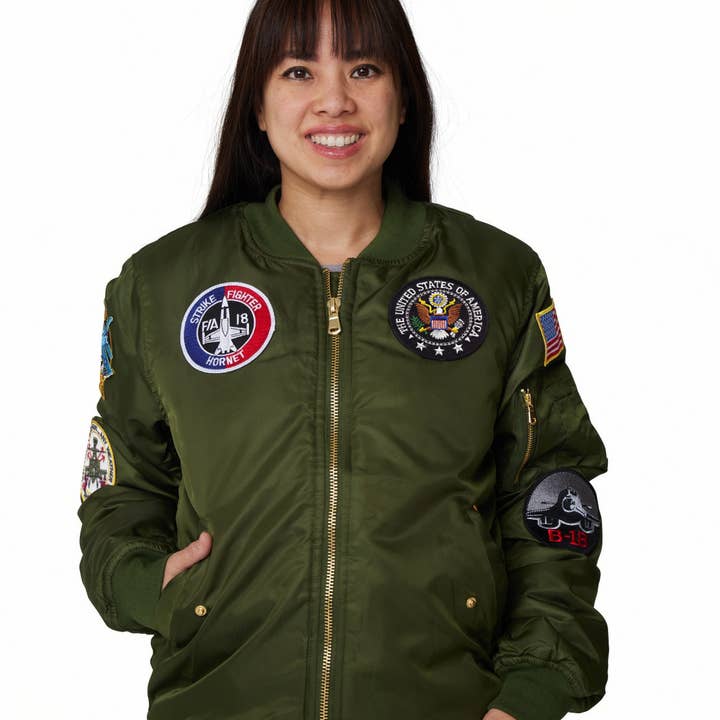 Up And Away - Wholesale Jacket - Unisex - Adult MA-1 Flight Jacket Green