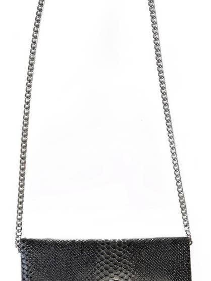 Bandoulière Mamba Noir Peau de serpent pour la vente par Stacy Kessler Accessories