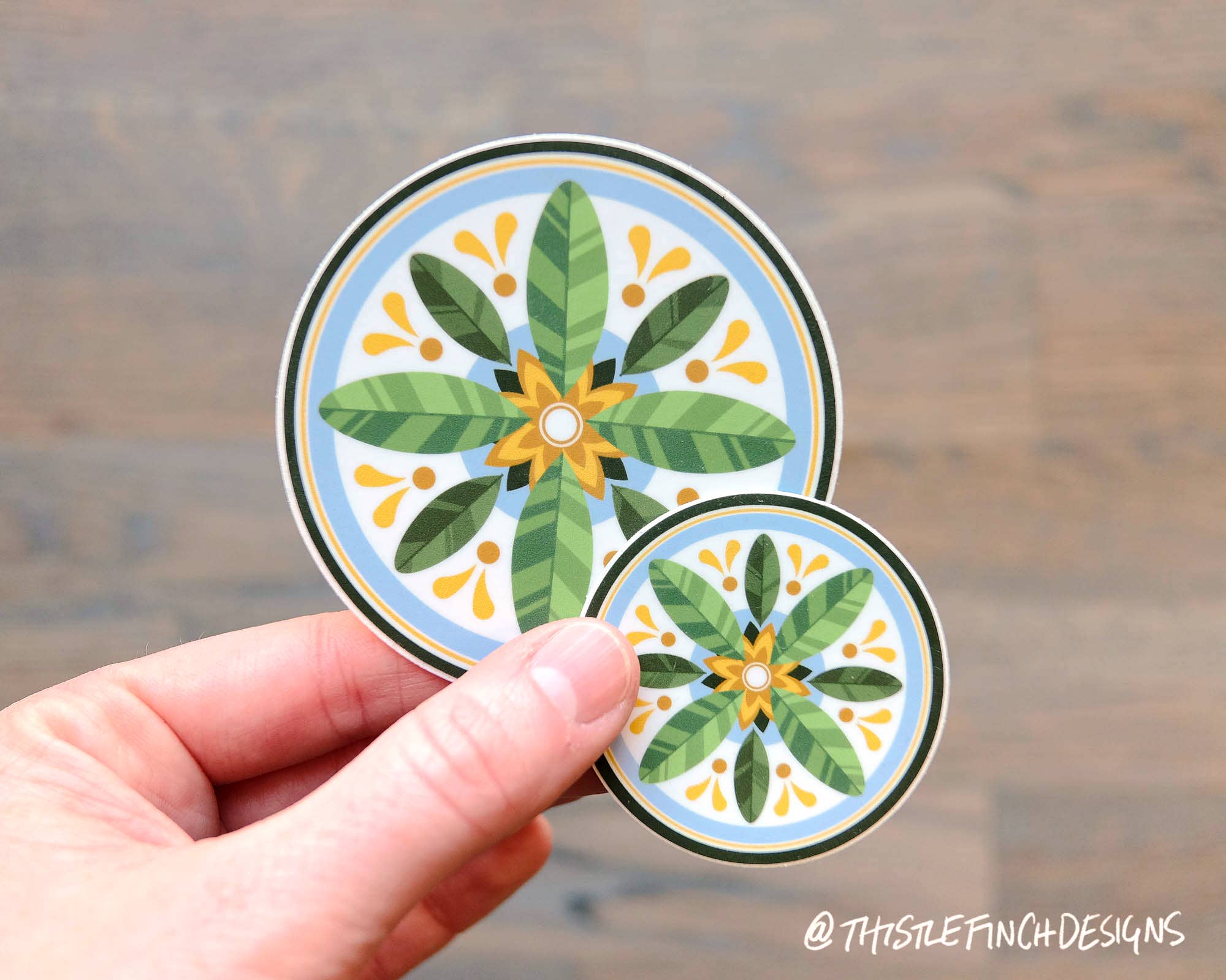 Thistle Finch Designs – Großhandel Aufkleber – Niederländischer Vinyl-Aufkleber mit Sommer-Rosette, PA1